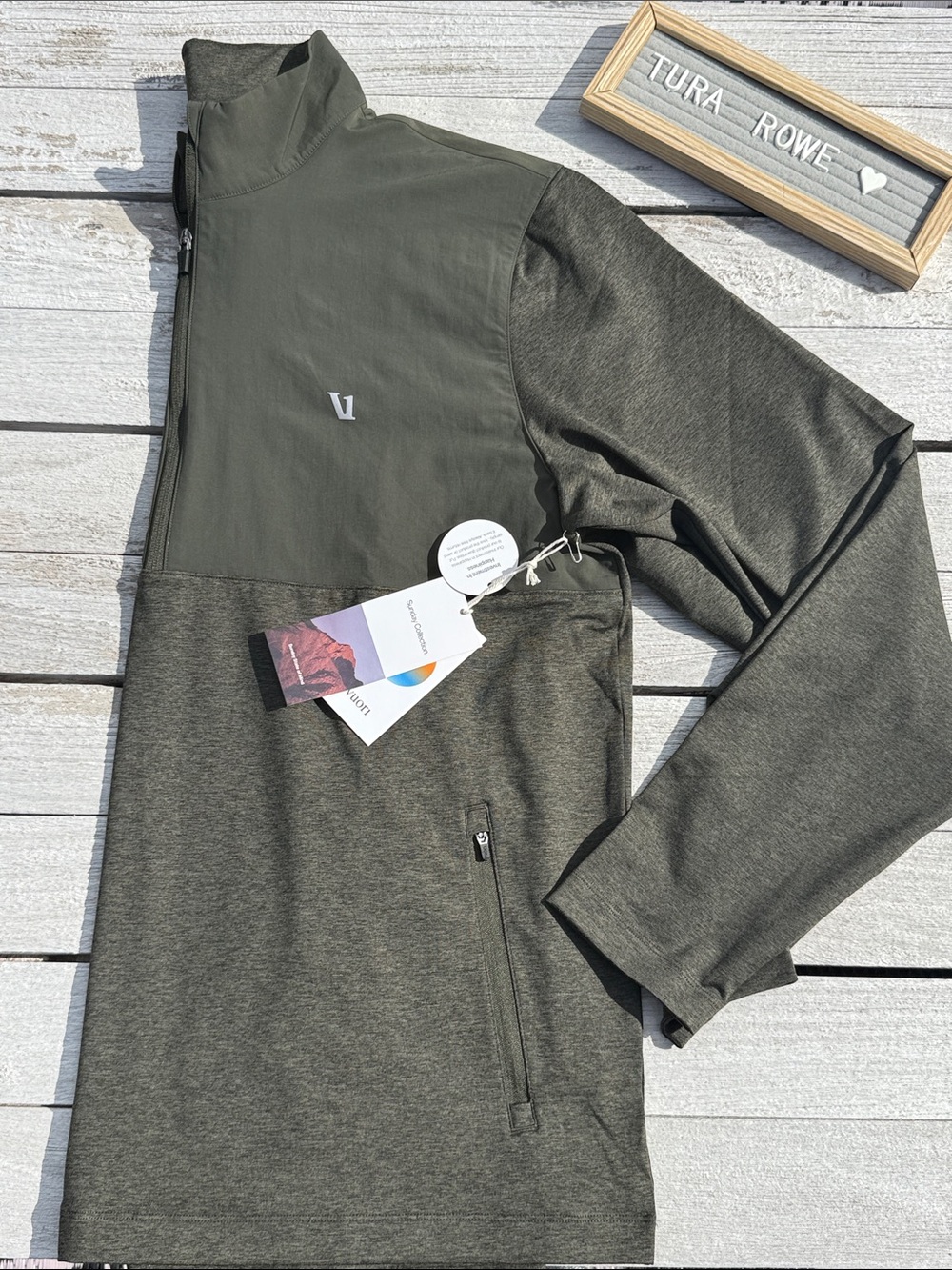 VUORI Sunday Element Track Jacket KALE HEATHER GREEN SIZE XL NWT